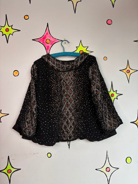 Adrianna Papell Evening Essentials Beaded Silk Blazer Maximalist Formal XL+