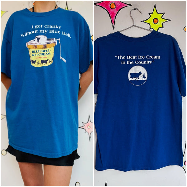 Vintage Blue Bell Ice Cream T-Shirt - Retro Americana Tee - Texas Graphic T
