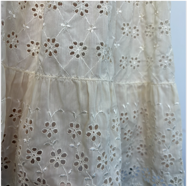 Vintage White Pink Crinoline Ruffles Layered Lace Coquette Babydoll Petticoat SM