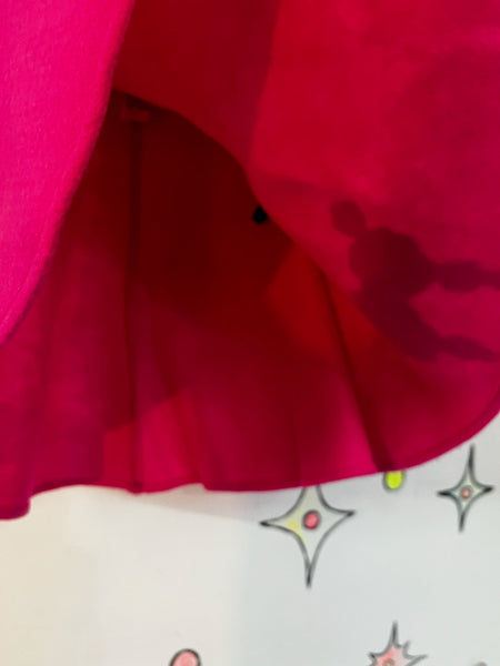 Vintage Retro 50s Style Hot Pink Felt Poodle Skirt – Full Circle Swing Skirt – S