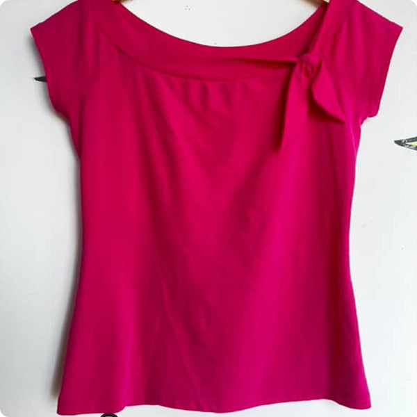 Vintage 90s Y2K | Pink Barbie Babydoll Coquette Fairy Grunge Bow Top T Shirt