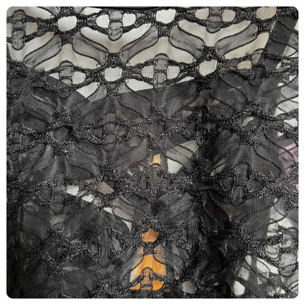 Y2K Stretchy Sheer Lace LBD | Goth Indie Sleaze Halter Party Mini Dress | Small