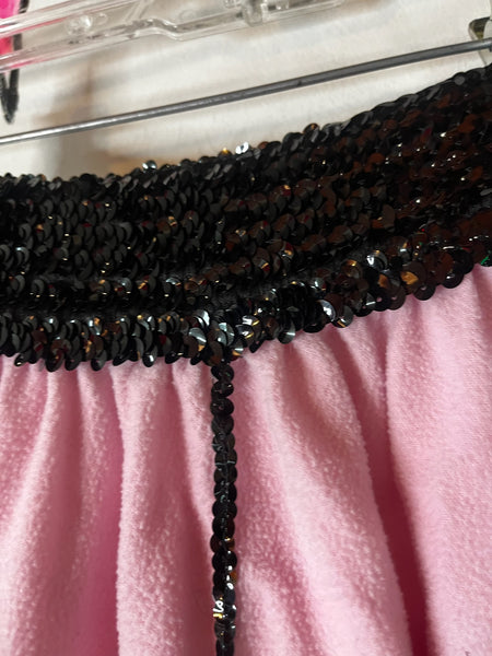 Vintage 50s Style Retro Pink Felt Poodle Skirt | Full Circle Swing Skirt | S