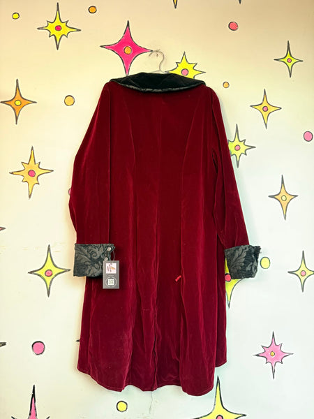 Pirate Captain Costume Coat Red Velvet Steampunk Medieval Cosplay Renaissance XL