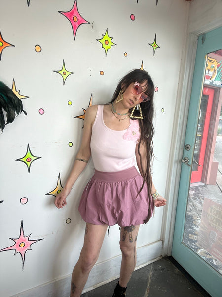 Y2K Pink Lilac Bubble Skirt Sculptural Fairy Grunge Avant Garde Mini M