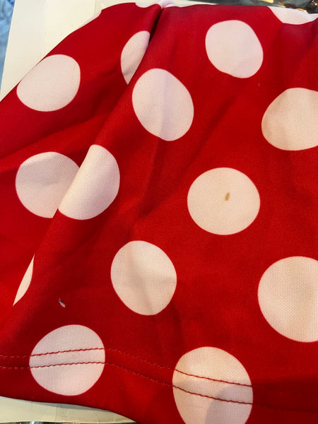 Minnie Mouse Costume Red Polka Dot Dress Disney Kawaii Cosplay Outfit – L 12/14