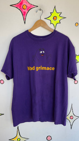 McDonald’s Grimace Birthday T-Shirt “HBD Grimace” Retro McDonaldland Tee – XL