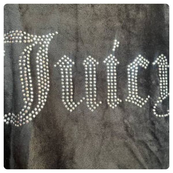 Y2K Early 2000s | Juicy Couture Fairy Grunge Black Goth Velour Sleeveless Top L