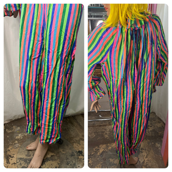 Vintage 80s | Rainbow Clown Costume