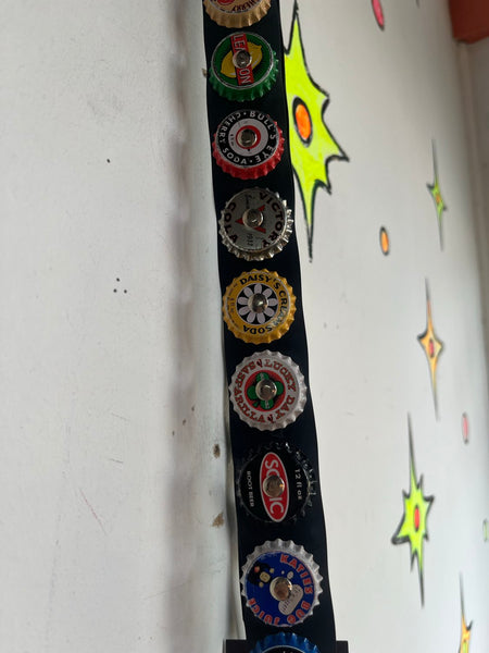 Retro Bottle Cap Belt Cyber Grunge Emo Punk Y2K Recycled Seat Belt Belt