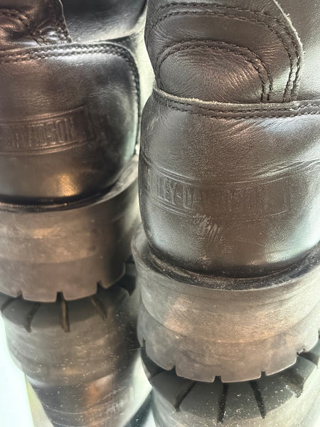 Harley Davidson Motorcycle Boots Vintage Leather Biker Grunge Riding Boots US 7