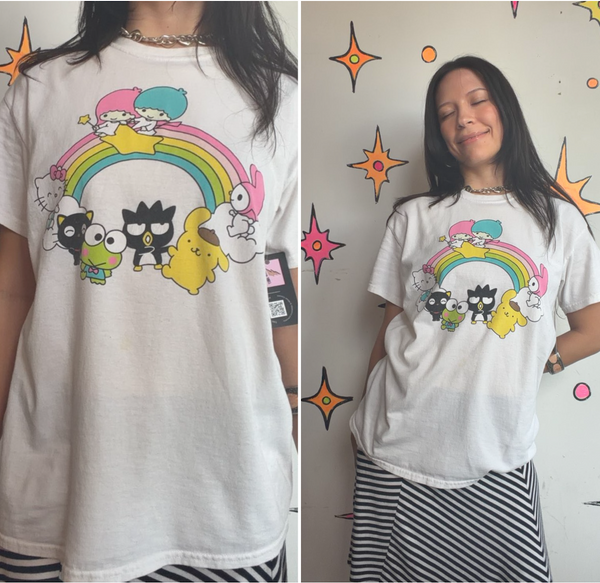 Sanrio Graphic T-Shirt Kawaii Harajuku Y2K Anime Cute Casual Tee Medium
