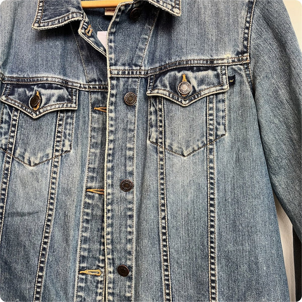 Vintage 90s Y2K | Abercrombie Classic Grunge Streetwear Denim Jean Jacket | L