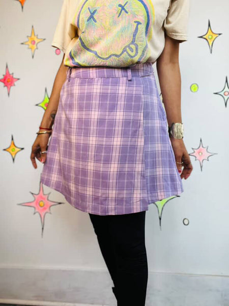 Vintage 90s Y2K Plaid Tartan Mini Skirt Hot Topic Grunge Emo Schoolgirl Skirt M