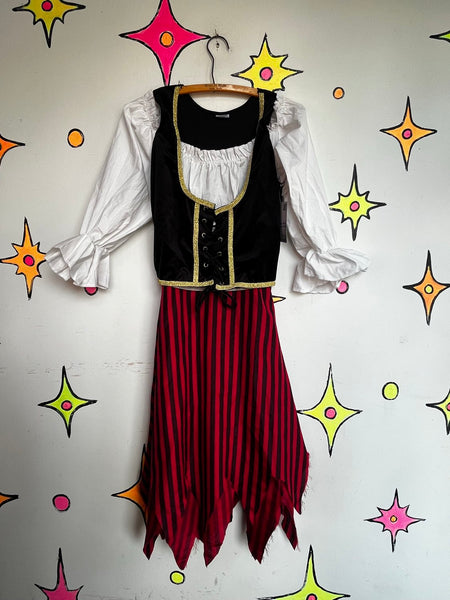 Halloween Pirate Costume Dress Renaissance Festival Piratecore Cosplay Outfit SM