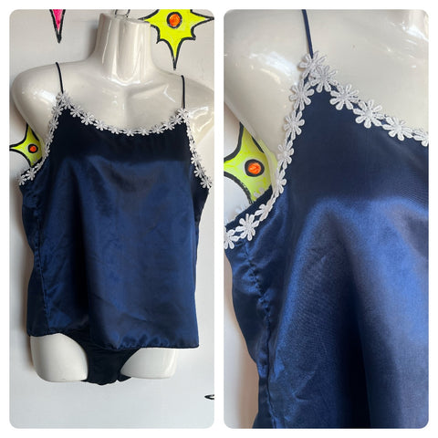 Vintage 90s | Daisy Babydoll Fairy Core Lingerie Cami Crop Top| Size M