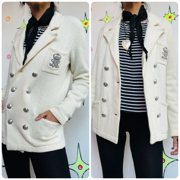 Vintage Lauren by RL Wool Cashmere Sweater - Cozy Classic Preppy Glam - Small