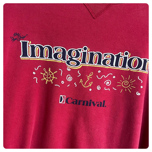 Vintage 90s Y2K | Imagination Carnival Cruise Souvenir Pullover Sweatshirt | L