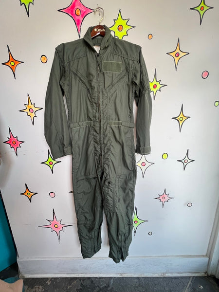 Vintage Vanderbilt Military Green Utility Jumpsuit Flight Suit Boiler Suit M/L