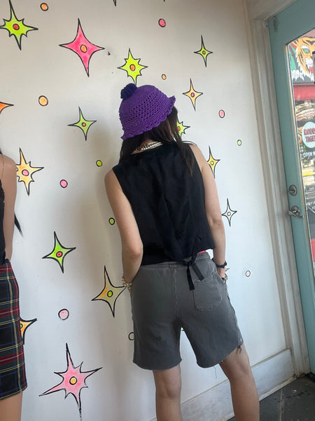 Y2K Bedazzled Lounge Shorts ' McBling Indie Sleaze - S