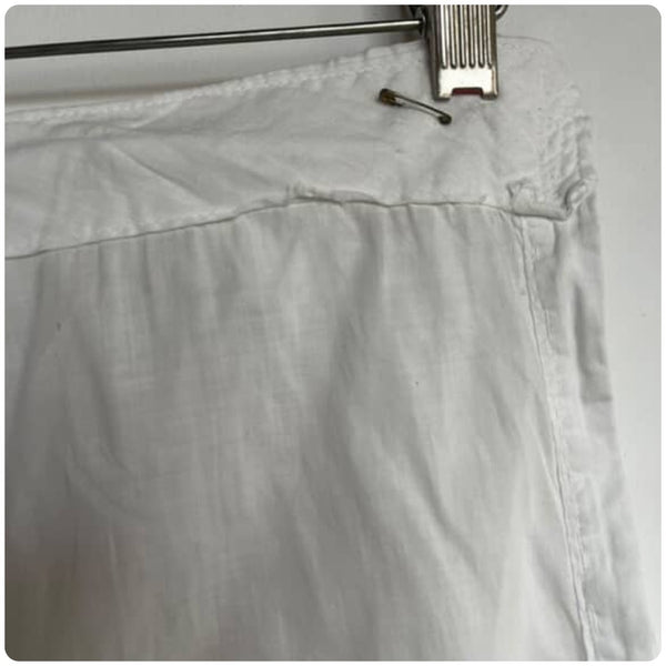 Antique 1910s White Cotton Edwardian Rococo Coquette Petticoat Slip Lawn Skirt