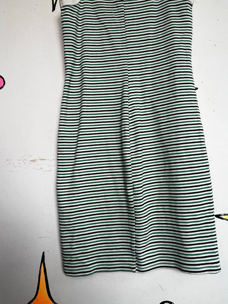Vintage Striped Mini Dress Forever 21 Fitted Cotton Dress 90s Grunge Casual S