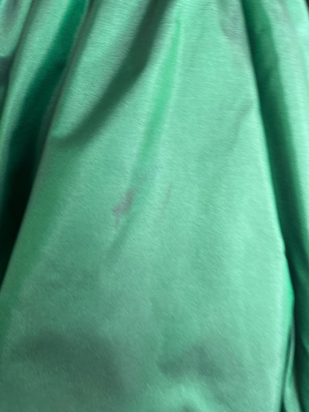 Vintage 80s Green & Black Glitter Prom Dress Poofy Bubble Hem Party Gown Size 4