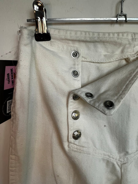 White Sailor Pants High Waist Wide Leg Trousers Nautical George Washington SM