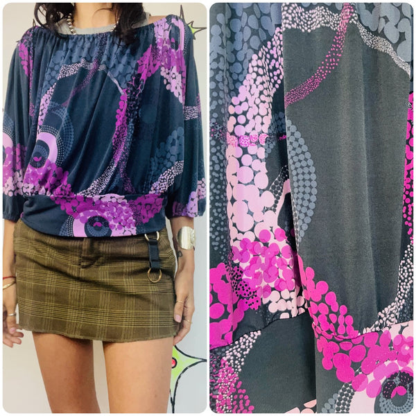 Vintage 90s Y2K Cyber Grunge Club Kid Fairy Rave Top – Express – L