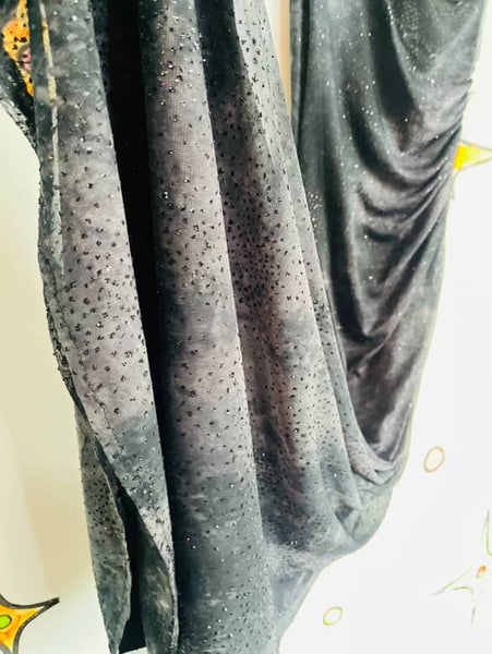 90s Y2K Glitter One-Shoulder Fairy Goth Formal Slip Dress – City Triangles S