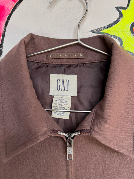 Vintage 90s GAP Zip Up Fairy Grunge Retro Moto Jacket Cotton Stretch Size 6