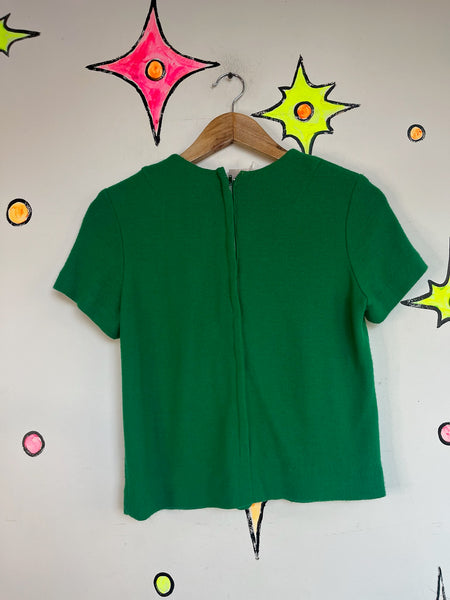 Vintage 60s MOD Green Mini Dress 2-Piece Set – Flight Attendant Secretary - S