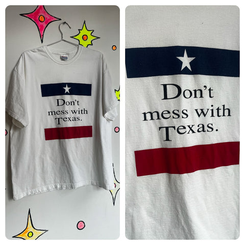 Vintage 90s | Don't Mess with Texas Tee T Shirt | Size XXL