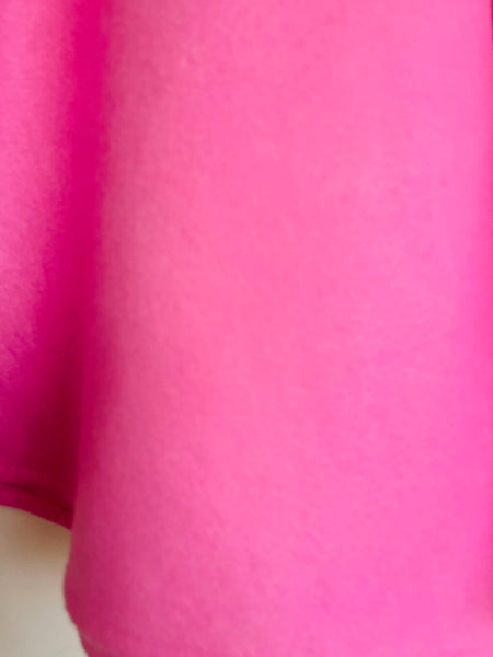Vintage 50s Style Retro Pink Felt Poodle Skirt | Full Circle Swing Skirt | S