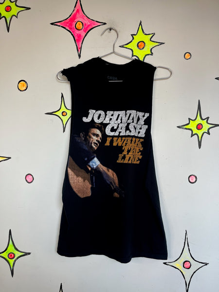 Vintage Johnny Cash Walk The Line Concert Tee | Boho Grunge Band T Shirt | S/M