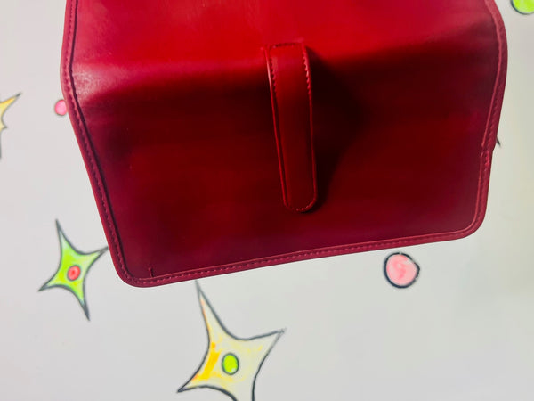 Vintage COACH Red Leather Wallet Clutch - Classic Red Coach Bag Wallet Purse