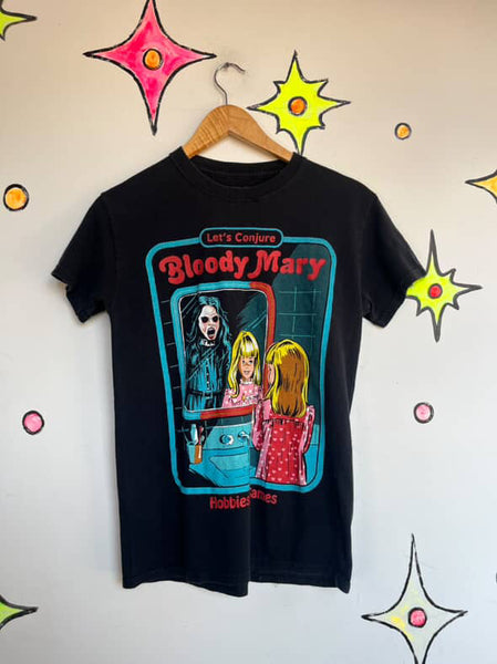 Y2K Bloody Mary Tee – Halloween Mall Goth Horror T-Shirt – Creepy Co. – Size S