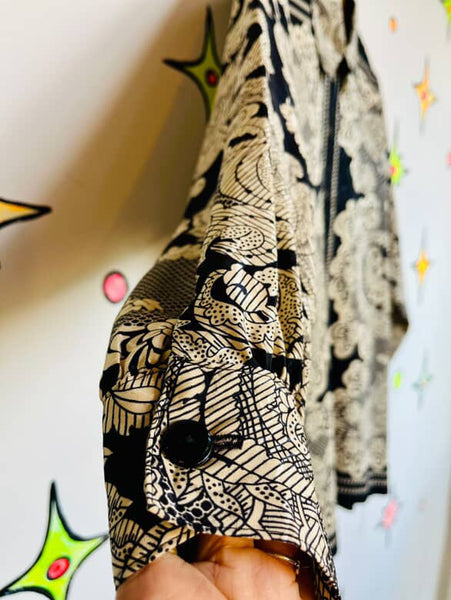 Vintage 80s Paisley Boho Fairy Grunge Whimsy Goth Flowy Blouse – XL+ Howard Wolf