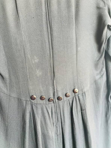 Vintage 90s Goth Fairy Grunge Witchy Boho Minimal Chic Black Long Dress - M/L