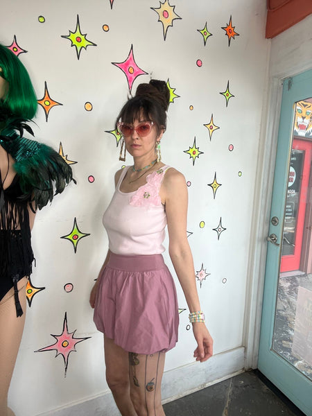 Y2K Pink Lilac Bubble Skirt Sculptural Fairy Grunge Avant Garde Mini M