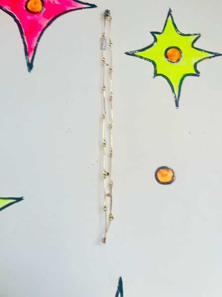 Vintage 60s/70s Golden Brass Chain Necklace – Minimalist Retro Statement