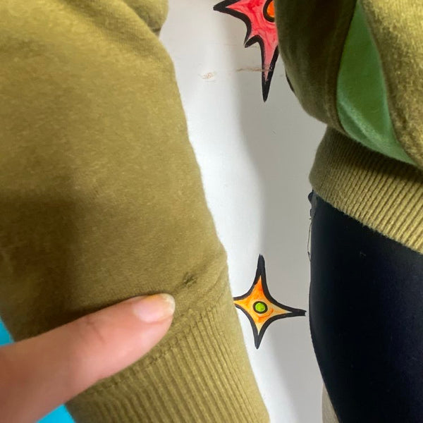 Vintage 90s Sporty Green Le Tigre Turtleneck Zip Up Sweater Jacket Preppy - S