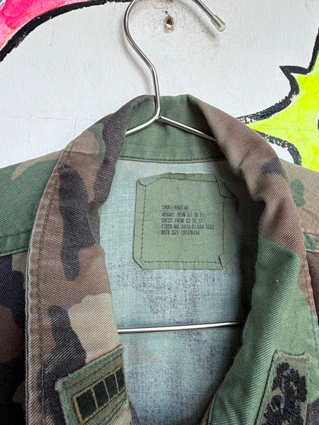 Military Camo Oversized Utility Field Jacket Gorpcore Wasteland Outerwear | S