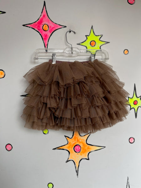 Y2K Fluffy Tulle Petticoat Tutu Skirt Balletcore Fairy Grunge Animal Cosplay XS
