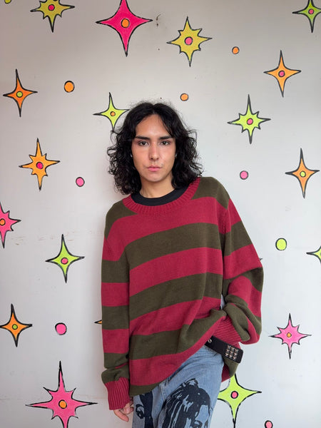 Vintage Freddy Krueger Sweater A Nightmare on Elm Street Horror Movie Knit XL+