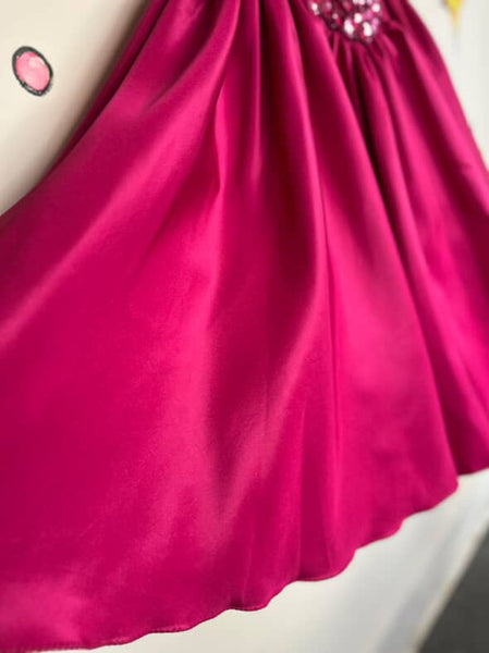 Vintage 80s Pink Sequin Poofy Prom Party Dress – Crinoline Glam Princess Small