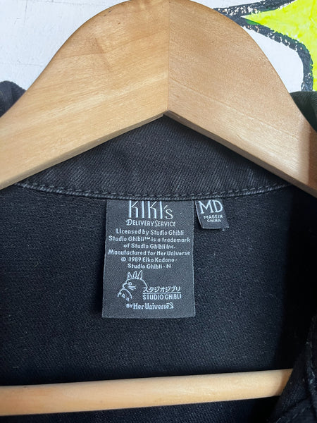 Kiki's Delivery Service Black Denim Jacket Studio Ghibli Witchy Goth Y2K Anime M