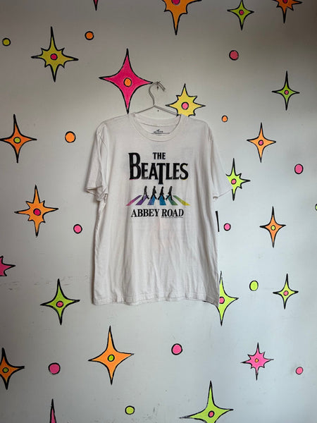 Beatles Abbey Road T-Shirt | Classic Rock Band Tee Vintage Style Relaxed Large