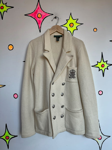 Vintage Lauren by RL Wool Cashmere Sweater - Cozy Classic Preppy Glam - Small
