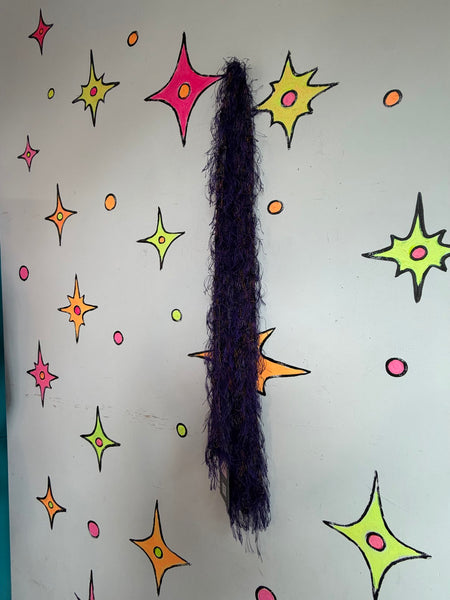 Y2K Purple Fuzzy Fairy Scarf Whimsy Grunge Fairycore Soft Gothic Boho